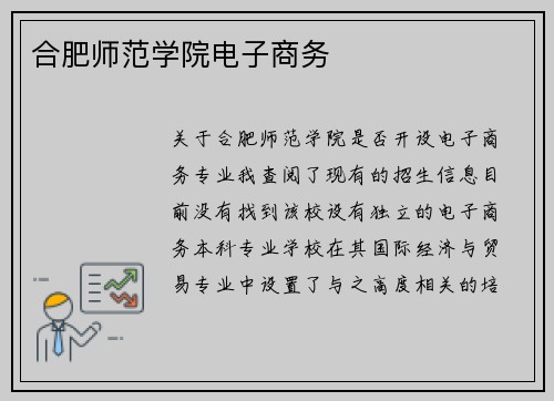 合肥师范学院电子商务